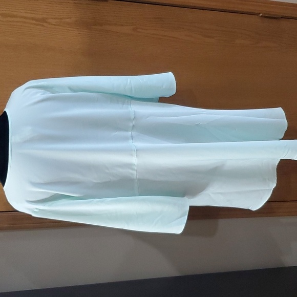 Seven7 Melissa Mccarthy mint sheer flare bell sleeve long tunic top - Picture 5 of 7